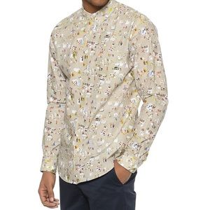 SOLD — Schnaydermans Leisure Print Crowded Beach Shirt